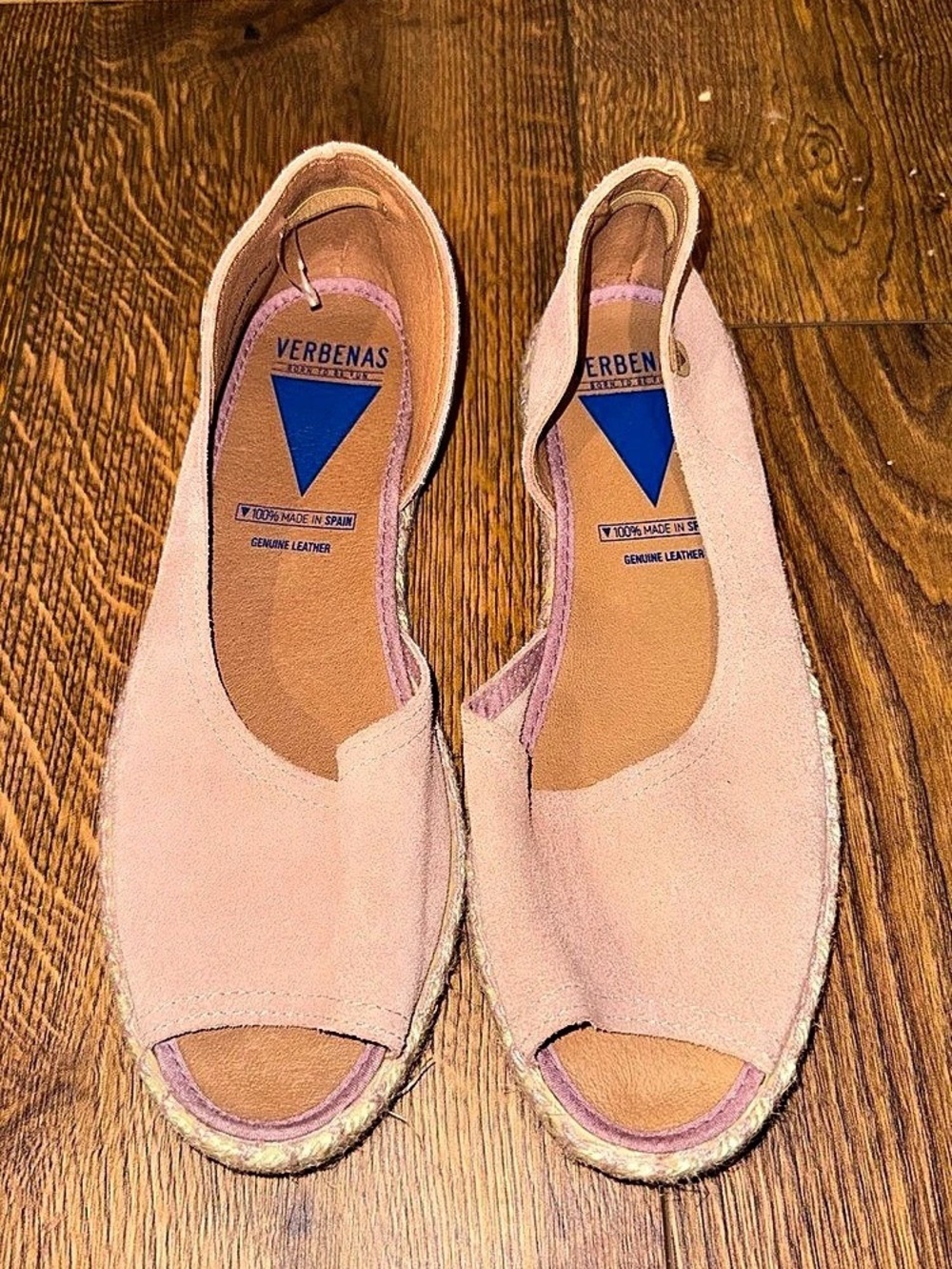 Verbena's Espadrille Wedge Sandals in Pink